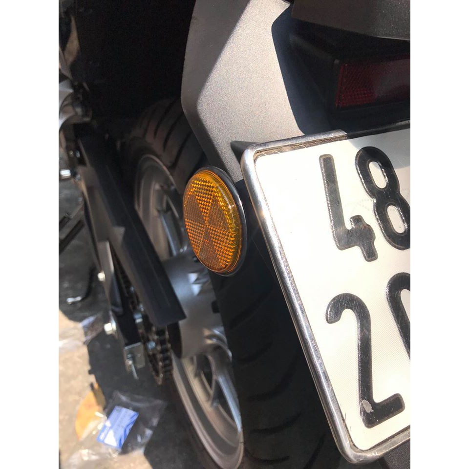 Bộ 2 mica phản quang Tròn 6cm + pát L (chọn màu)