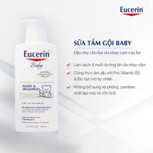 Sữa Tắm Gội Cho Bé Eucerin Baby Wash & Shampoo (400ml) | BigBuy360 - bigbuy360.vn