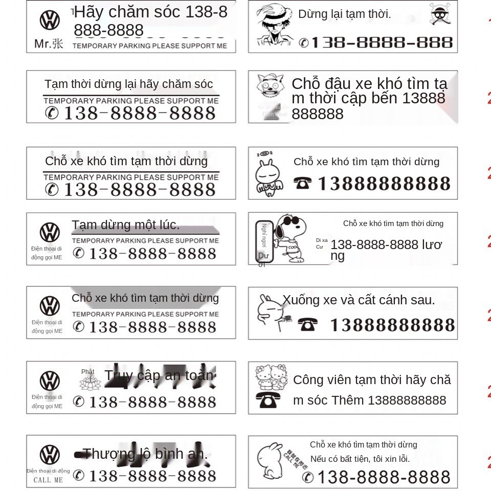 ô tô bằng thép không gỉ kim loại dừng tạm thời di chuyển xoay sáng tạo ẩn số điện thoại tùy chỉnh ký hiệu