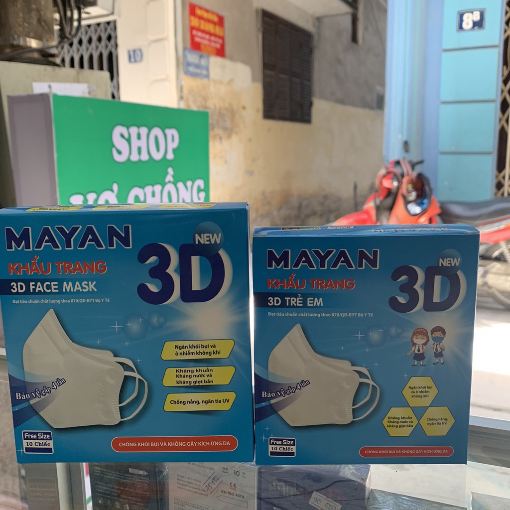 KHẨU TRANG MAYAN 3D (10 chiếc)