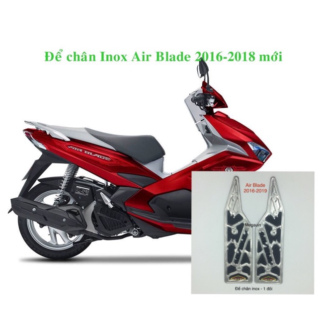 Thảm để chân inox Air Blade 2013 - 2020 (giá 1 đôi)