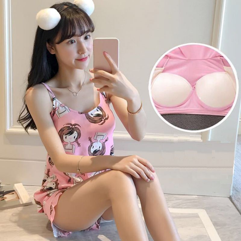 Bộ đồ ngủ in hoạt hình dễ thương