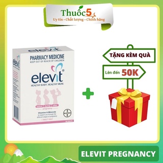 Elevit Pregnancy Viên Uống Bổ Sung Vitamin Cho Bà Bầu, Sau Sinh Giúp Hỗ Trợ Tăng Cường Sức Khỏe Hộp 30 Viên