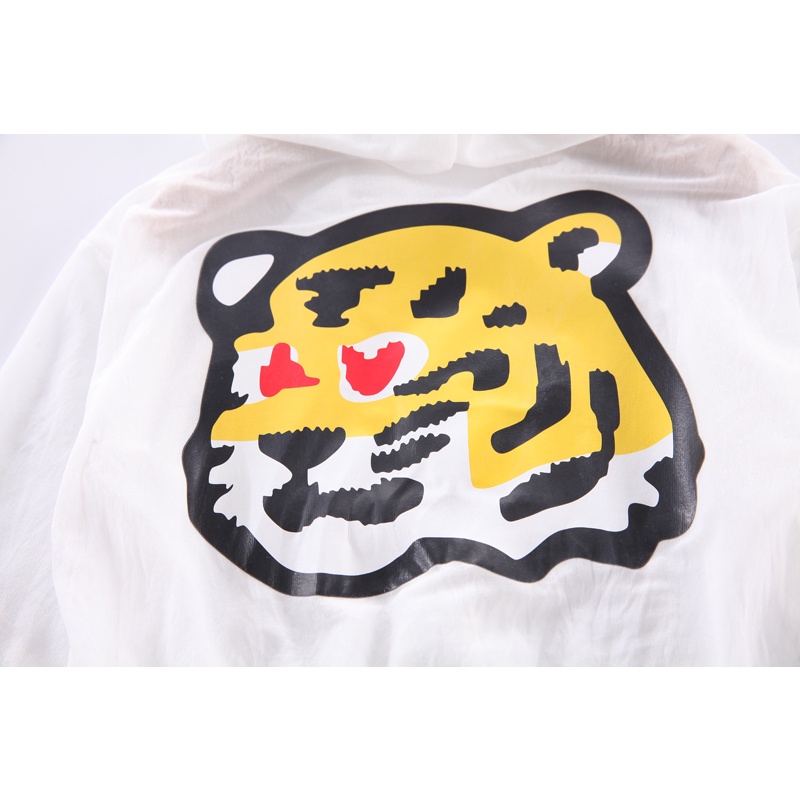 Áo Khoác Chống Nắng Tay Dài Có Khóa Kéo In Họa Tiết Hoạt Hình Kích Thước 80-120cm Thời Trang Mùa Hè Cho Bé