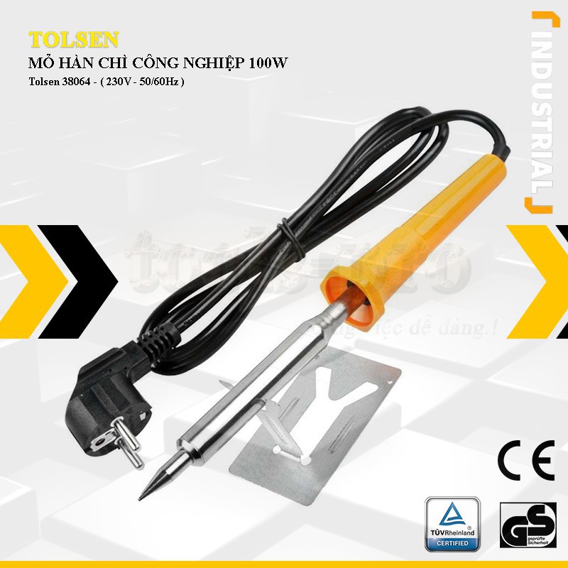 Mỏ Hàn Chì Công nghiệp 100W Tolsen 38064 siêu bền - Hàng xuất khẩu Châu Âu dienmayvn