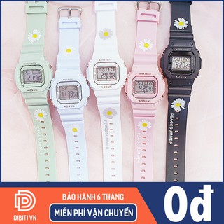 (Giá sỉ) Đồng hồ điện tử nam nữ hình hoa cúc C121 mẫu mới Hot 2020 dây cao su cực bền nhiều màu lựa chọn