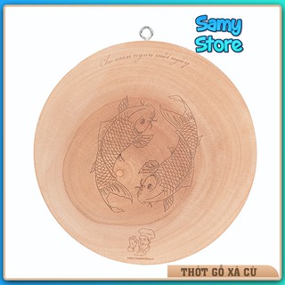 Thớt Gỗ Xà Cừ Tự Nhiên Gỗ Vạn Thuận, Nhiều Kích Thước, Dày 3cm Và 3,5cm Bền Bỉ