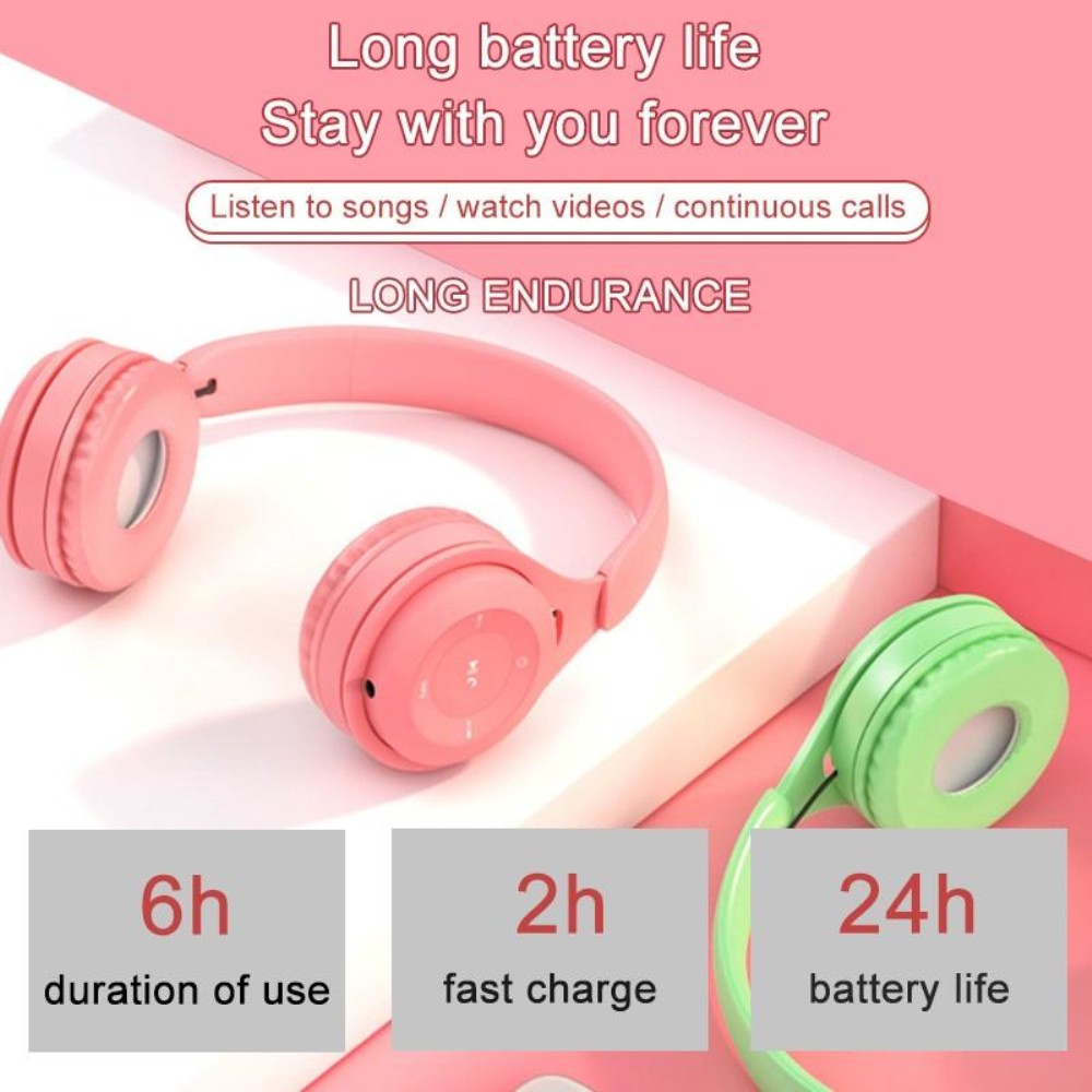 Tai nghe Macaron Tai nghe Bluetooth 5.0 Tai nghe không dây HiFi Stereo Tai nghe không dây với micrô Tai nghe