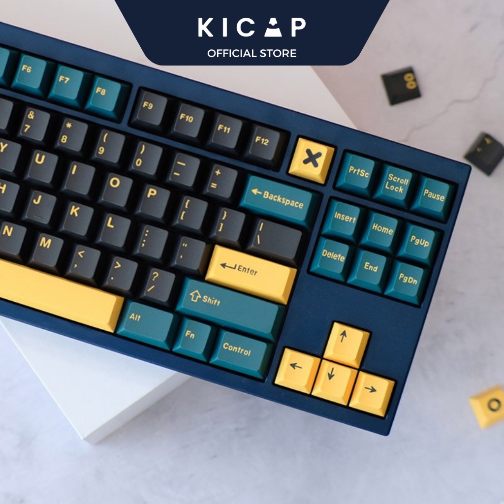 Bộ keycap Mars Green ABS Doubleshot 167 phím Cherry profile cho bàn phím cơ - Kicap