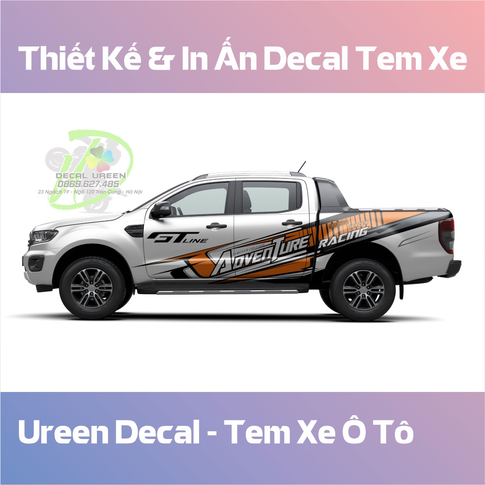 Tem xe Ranger mẫu 001 - Tem Xe Bán Tải Đẹp