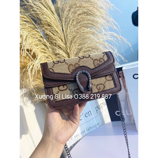 Túi Đeo Chéo Vải Dệt Chữ To Viền Màu (Hàng rẻ đẹp) - MS318