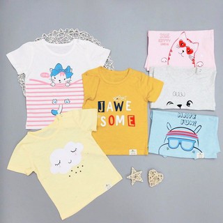 Áo Thun Bé Gái, Size 1-5, Hàng Made In Vn, Chất Cotton Xuất Dư Đẹp, Bấm Khuy Cổ, Màu Sắc Xinh Yêu