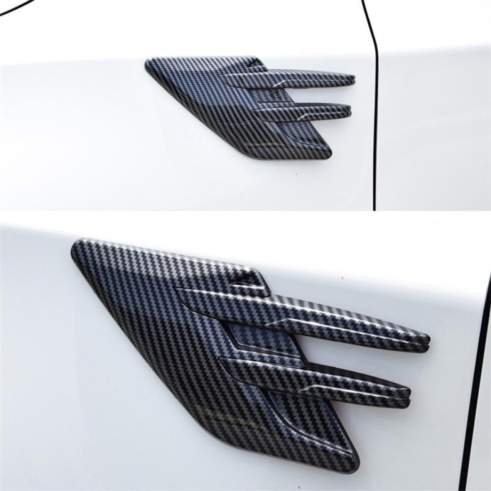 FENDER Bộ 2 Viền Dán Trang Trí Lỗ Thông Gió Xe Hơi Hình Cá Mập 3D V6W7