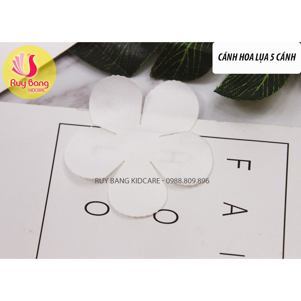 Cánh hoa vải lụa Hàn Quốc 5 cánh - nguyên liệu tự làm hoa handmade ( gói 50 cánh )