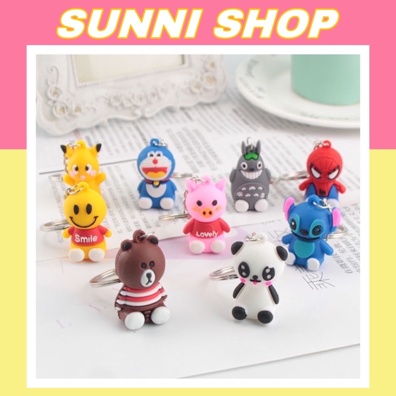 Set 10 Móc Khoá Nhiều Hình Siêu Đáng Yêu Size Mini 2-3 cm