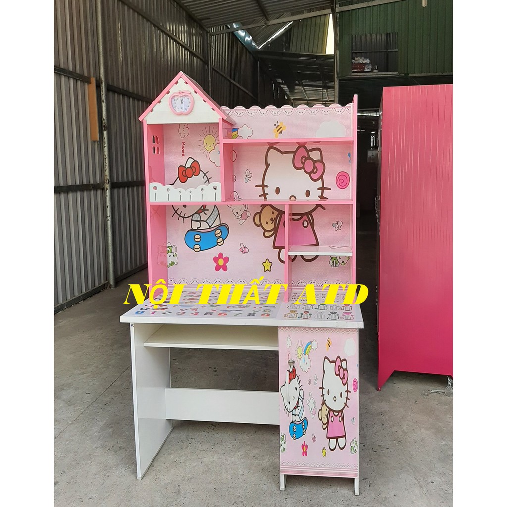 Bàn học thông minh, đẹp cho bé gái in hình Kitty siêu dễ thương | BigBuy360 - bigbuy360.vn
