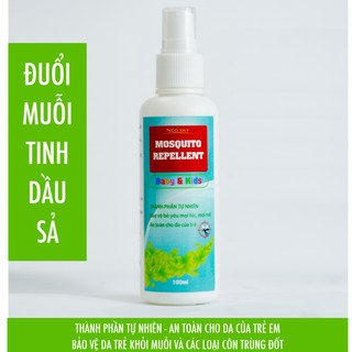 Xịt tinh dầu đuổi muỗi và côn trùng cho trẻ em- Lọ 100ml- Thành phần thiên nhiên, mùi thơm dễ chịu, hiệu quả và an toàn