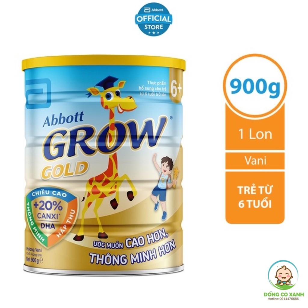 [ Hạn 15-7-2022]Sữa bột Abbott Grow Gold 6+ 900g