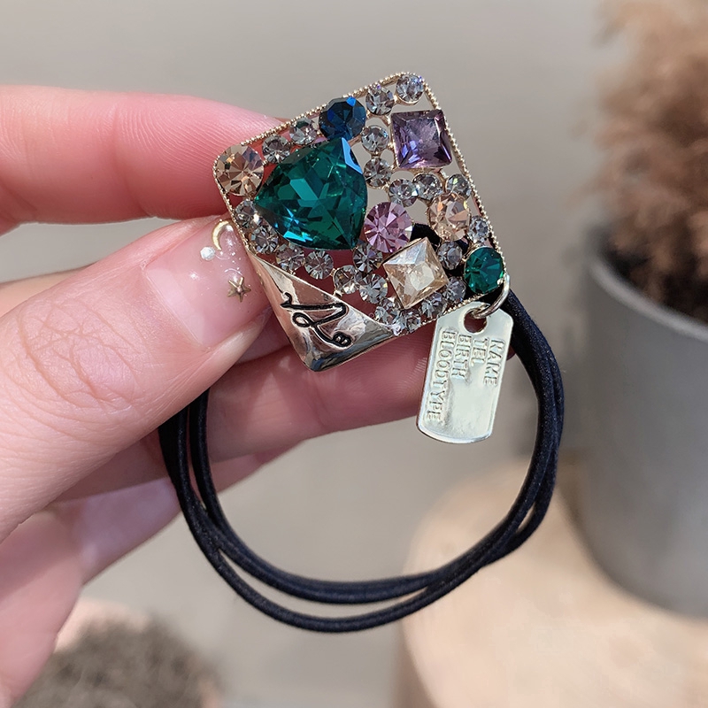 Dây Buộc Tóc Đính Pha Lê Phong Cách Hàn Quốc Thời Trang Cho Nữ