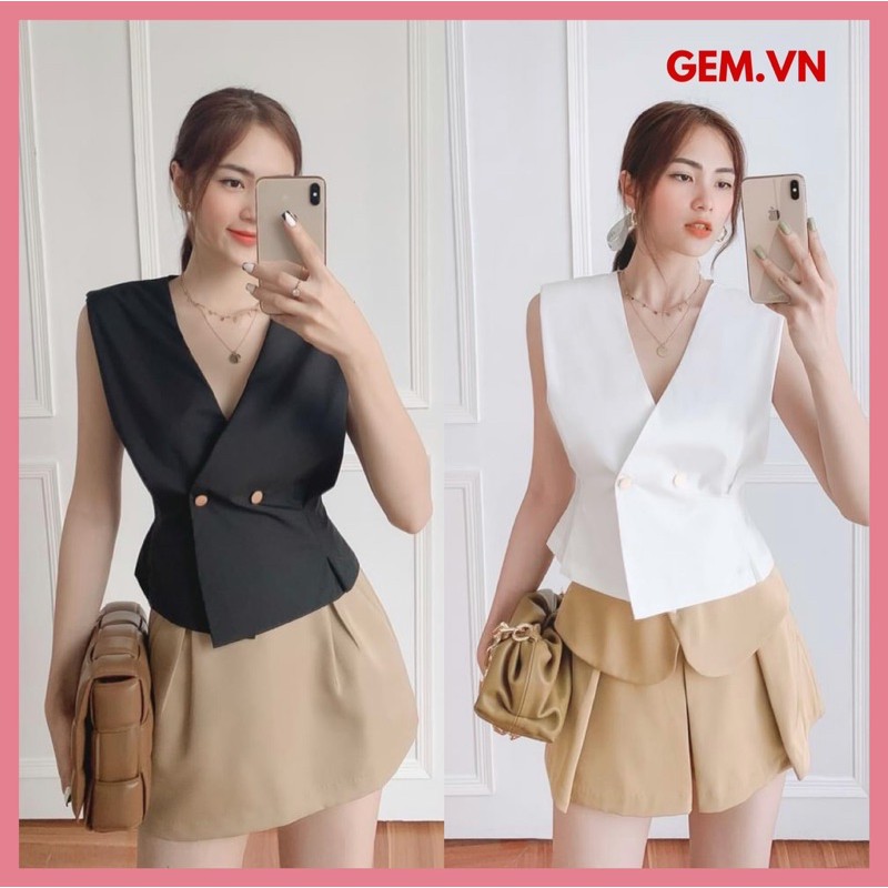 [BÁN BUÔN&amp;LẺ] Áo vest nữ không tay G139 thời trang nữ thiết kế độc lạ cho mùa hè, có 2 màu, chất vải mát.