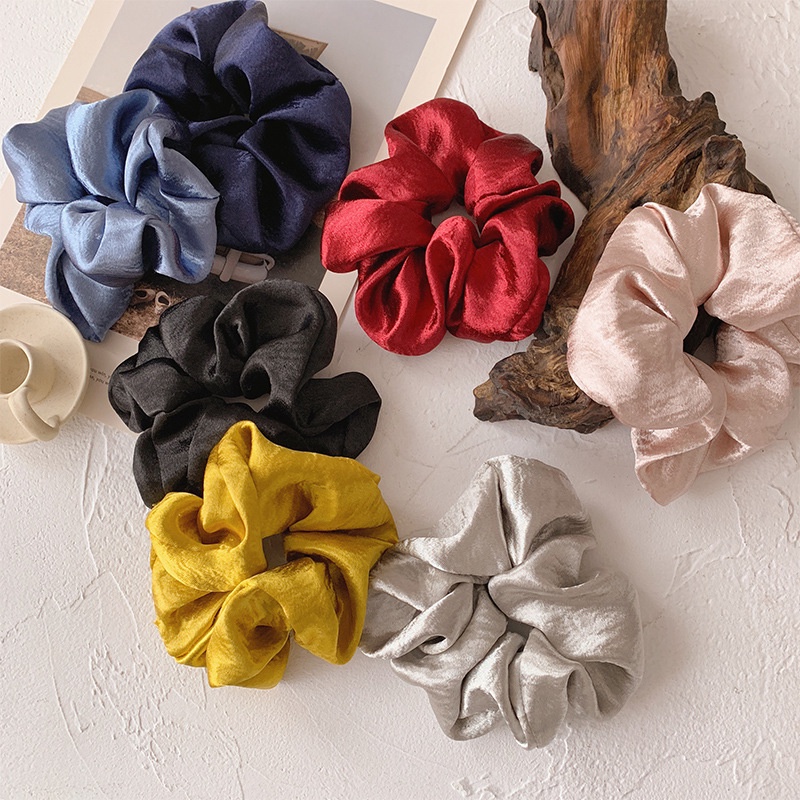 Dây Buộc Tóc Satin Phong Cách Hàn Quốc Cổ Điển Dễ Thương