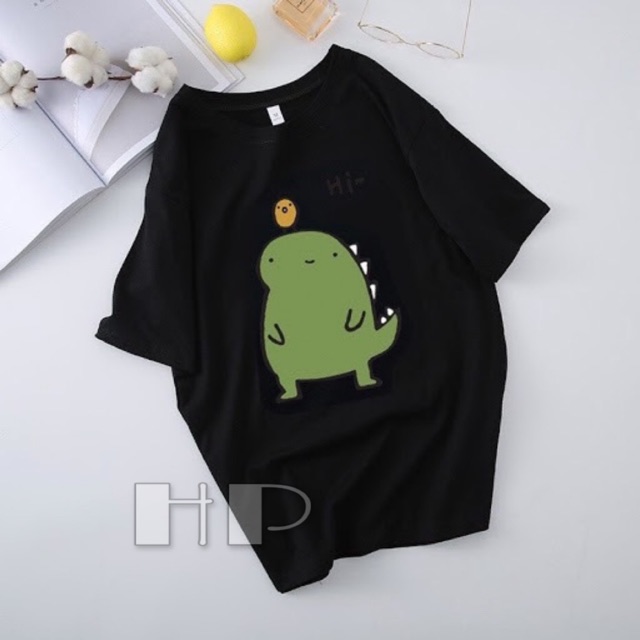 Áo đen khủng long hi ngắn tay ZXM989