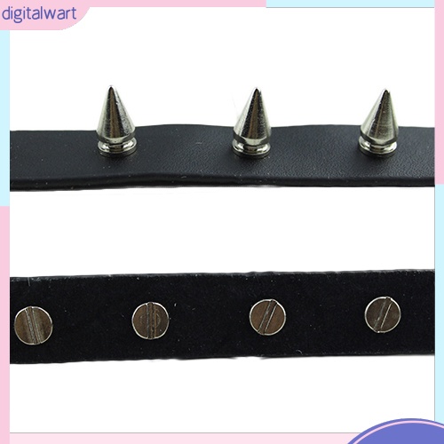 Vòng cổ choker giả da đính đinh tán thời trang cá tính cho nam nữ