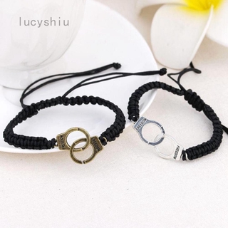 Lucyshiu Vòng Tay Mặt Hình Còng Số 8 Thời Trang Cá Tính