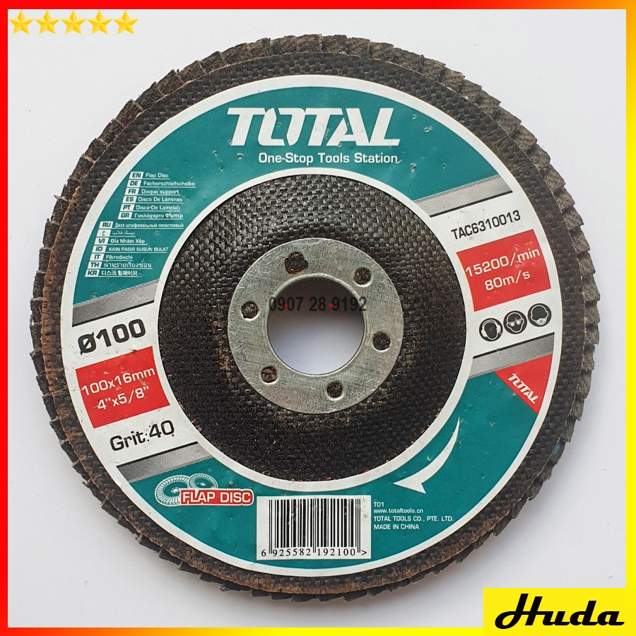 100x16mm Nhám xếp P40 - P60 - P80 Total TAC6310013 - TAC6310023 - TAC6310033 uio