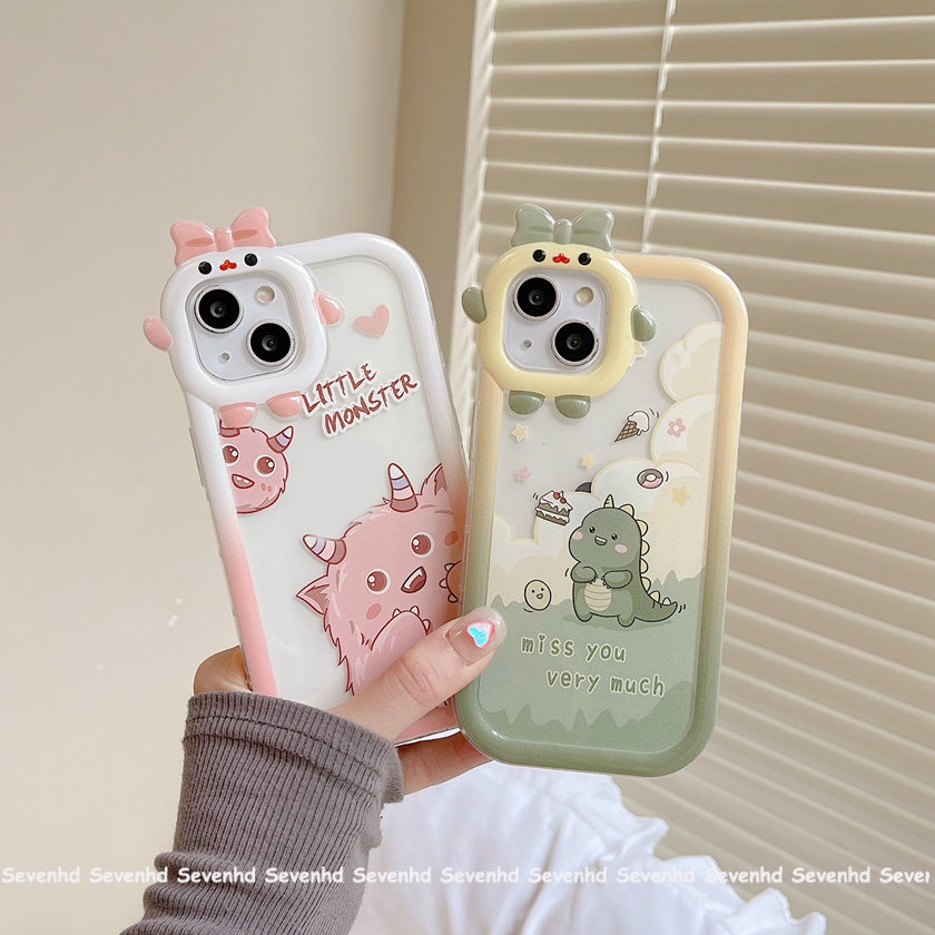 Ốp Điện Thoại Họa Tiết Khủng Long Hoạt Hình Cho iPhone 14 13 12 11 Pro Max Xs Max Xr X 7 8 6 6s Plus