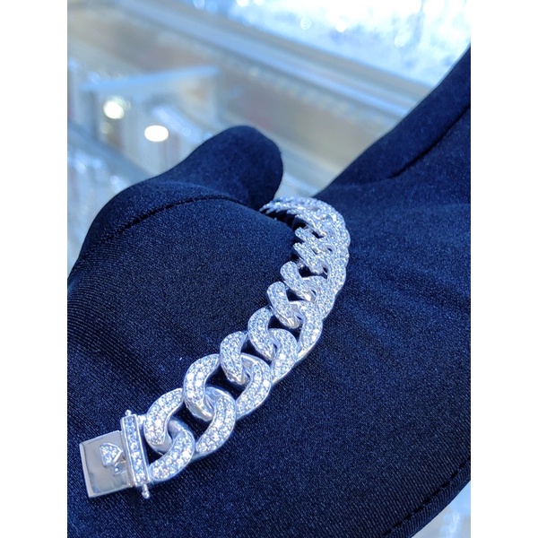 Lắc đính dá moissanite Chất liệu bạc 950 Sđt/zalo0858871899 #tiembacngoclan