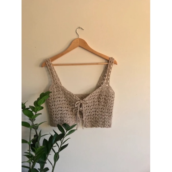 🧶 croptop cột nơ ngực 👙 croptop len 🌈 bikini len móc