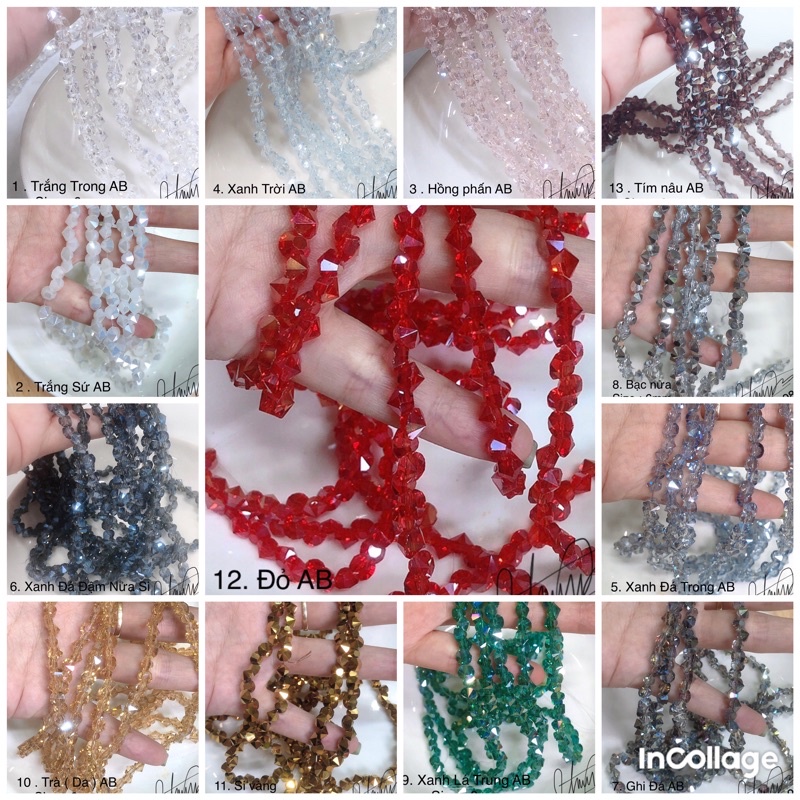 Pha Lê Đa Giác 6mm