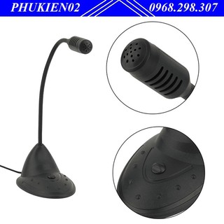 Micro để bàn nhỏ gọn cho máy tính T21 - Mic hội nghị chân cắm 3.5 phù hợp laptop, PC, karaoke, live stream chuyên nghiệp