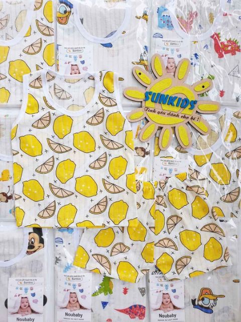 bộ bé trai cotton tre mềm loại 1