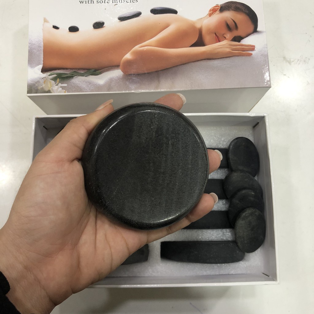 Bộ đá nóng 16 viên dùng massage đông y - lucy store thiết bị vật tư spa