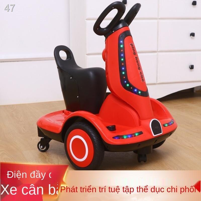 2021Muộn nhất♂﹊✤Xe điện trẻ em đồ chơi điều khiển từ xa đẩy học sinh tay ga sạc có thể ngồi người và mới biết đi thăng b