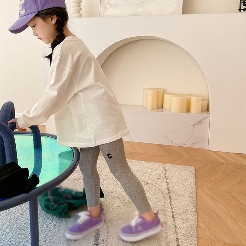 Quần Legging Mỏng Thời Trang Xuân Hè Phong Cách Hàn Quốc Dành Cho Bé Gái