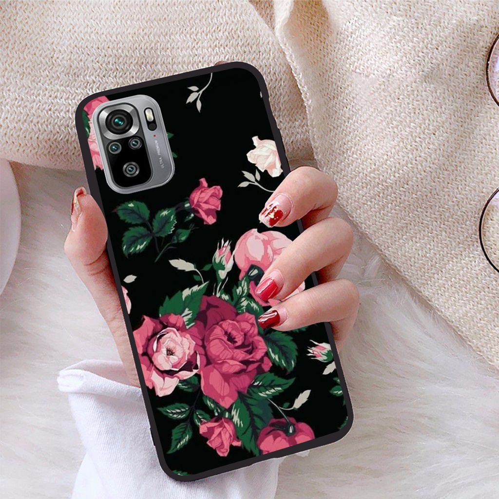 Ốp lưng Xiaomi Redmi Note 10S viền dẻo TPU BST Hoạ Tiết Hoa