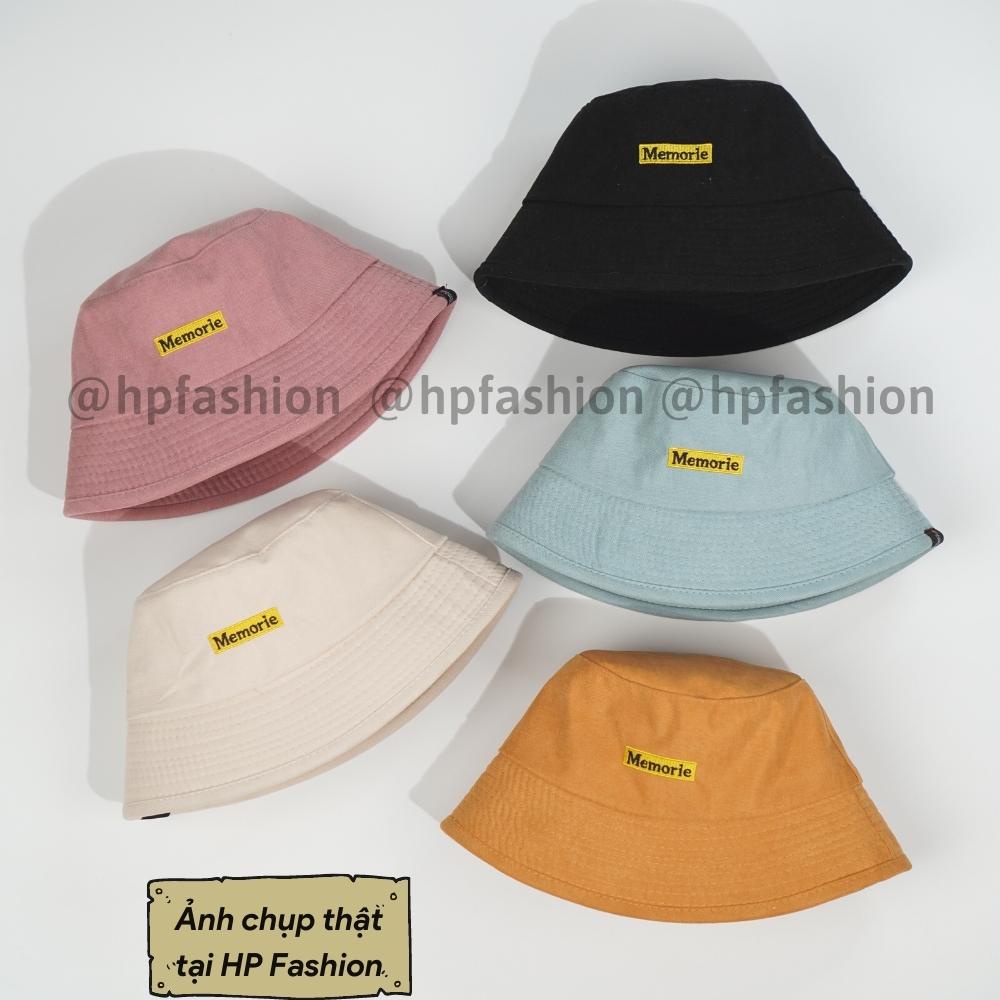 Mũ bucket vành cụp ❤️Nón tai bèo thêu chữ MEMORIE chất nỉ nhung cao cấp form unisex nam nữ N37