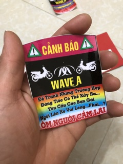 tem cảnh báo xe wave