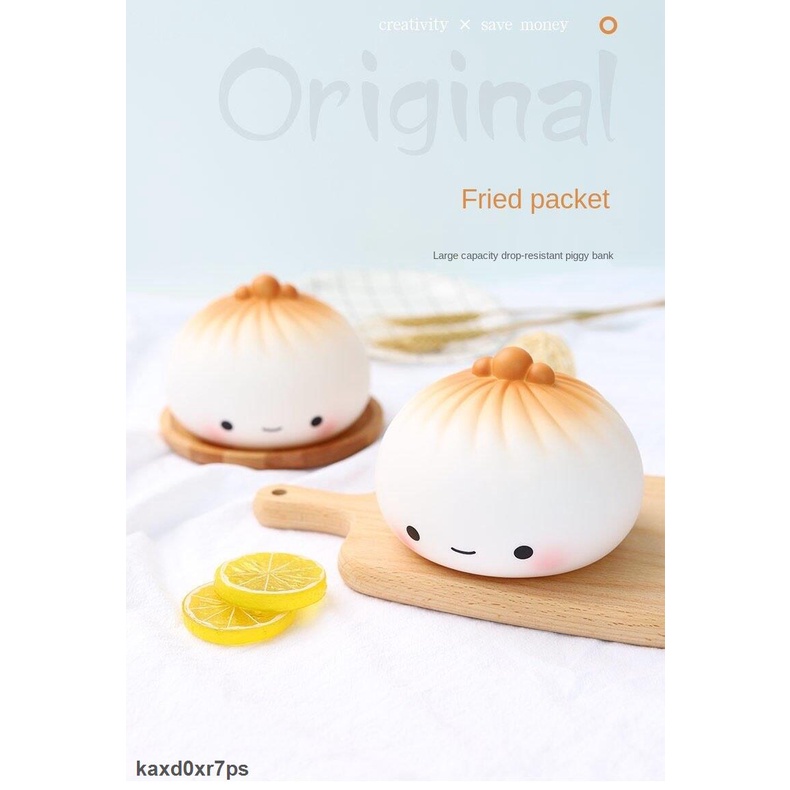 GENUINE Ống Tiết Kiệm Tiền Hình Bánh Bao Độc Đáo