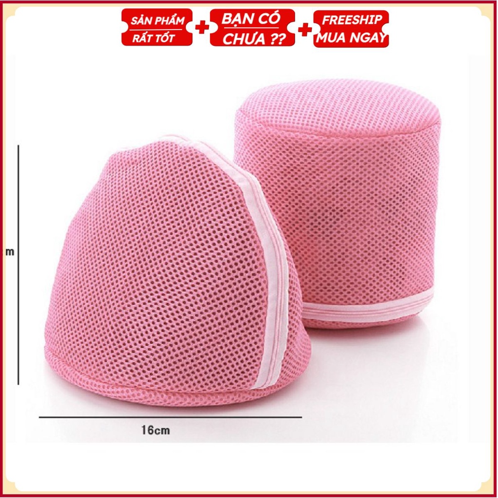Bóng Giặt Quần Áo - Túi Đựng Đồ Lót Màu Hồng - Hàng Dày X2