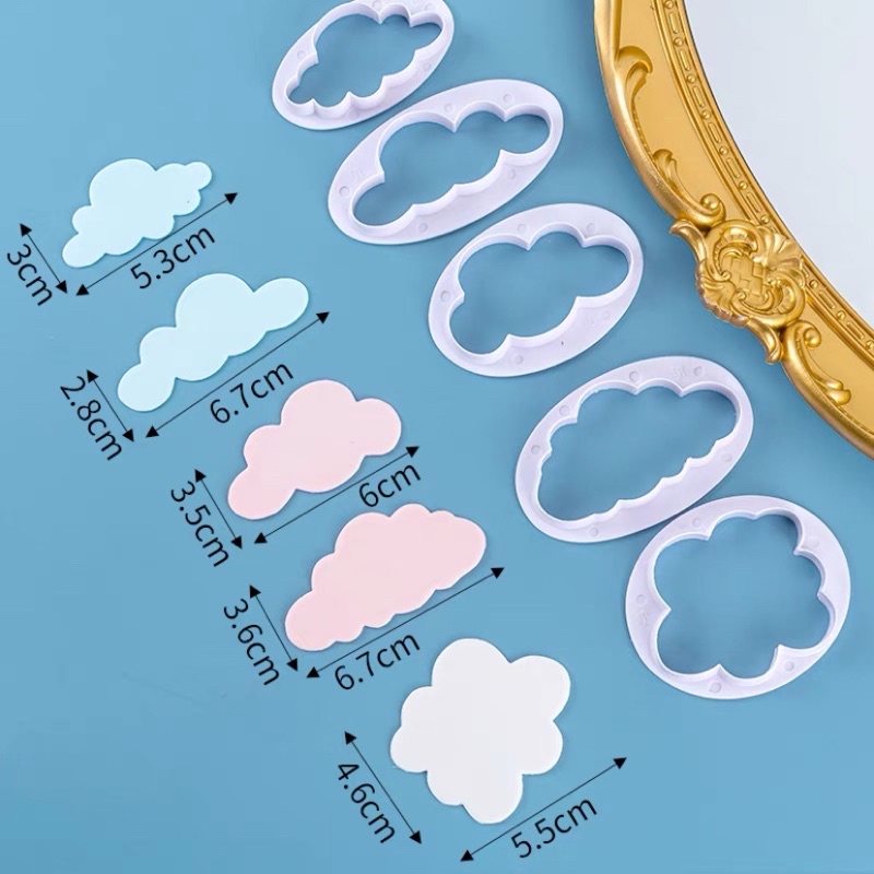 Set khuôn cắt mây fondant/đất sét