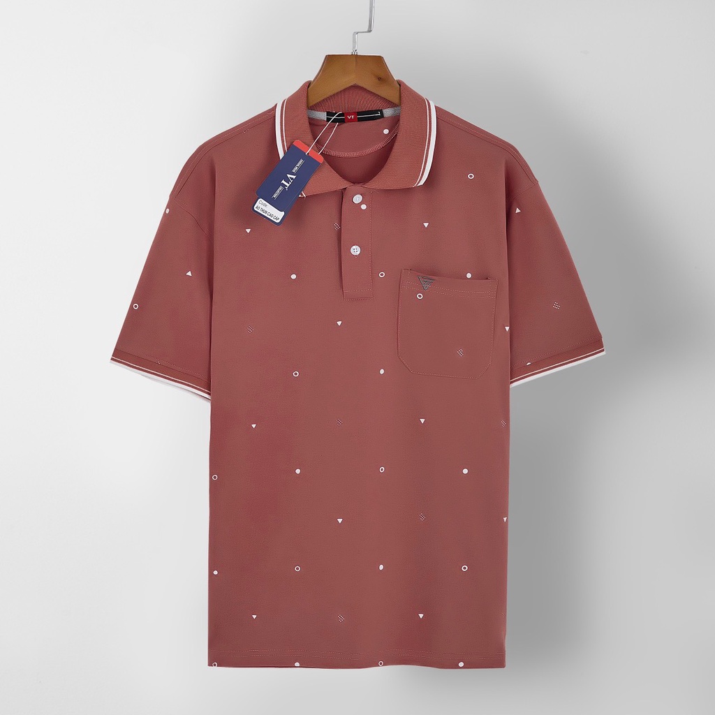 Áo Polo Nam Có Cổ Chất Liệu Cotton Thoáng Mát, Thấm Hút Mồ Hôi, Họa Tiết Đơn Giản - Việt Trinh