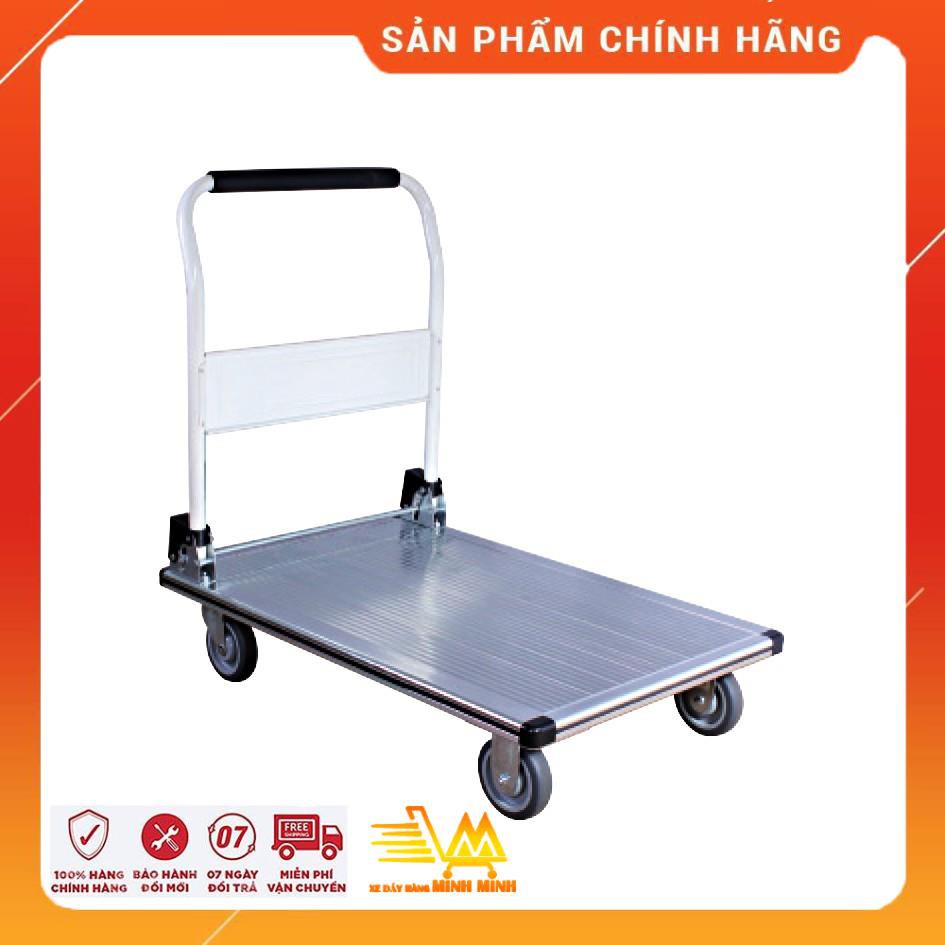 [FreeShip - Hàng Cao Cấp] Xe Kéo Hàng, Xe Đẩy Bán Hàng 4 Bánh Maxkiwi PT87- 300kg Siêu Bền, Sàn Aluminium Chống Gỉ