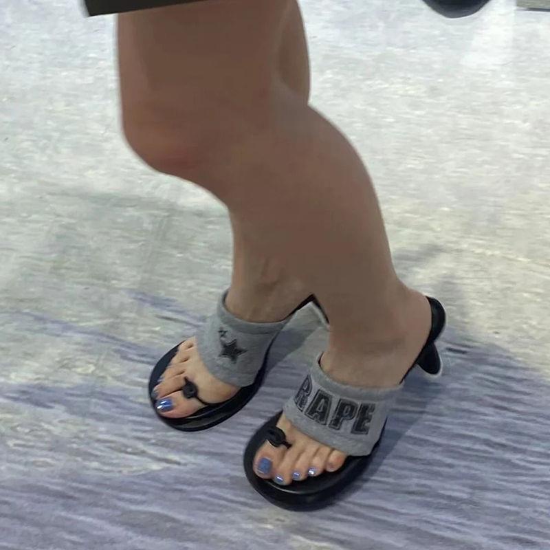 Xăng đan Cao Gót 2022 Vải Thun Co Giãn Thời Trang Mùa Xuân Cho Nữ