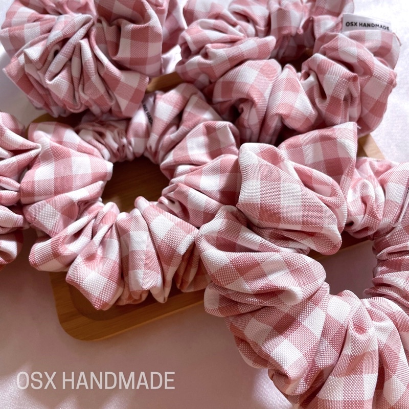 Dây Scrunchie Gingham handmade - by OSX Handmade