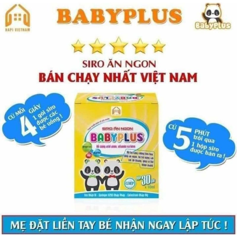 Siro ăn ngon BABYPLUS - Siro Ăn Ngon, Giúp Bé Tăng Cân,