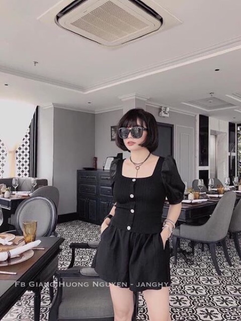 Áo len 4 cúc tay bồng mã 406